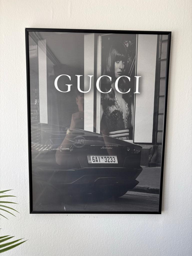 Set van 3 Luxe Merk Posters (Balenciaga, Dior, Gucci), Minder dan 50 cm, 50 tot 75 cm, Ophalen of Verzenden, Zo goed als nieuw