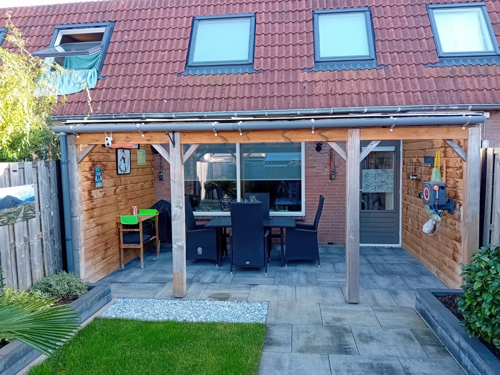 Mooie overkapping 300x500 cm met polyethyleen dak, Ophalen, Gebruikt, Overige typen