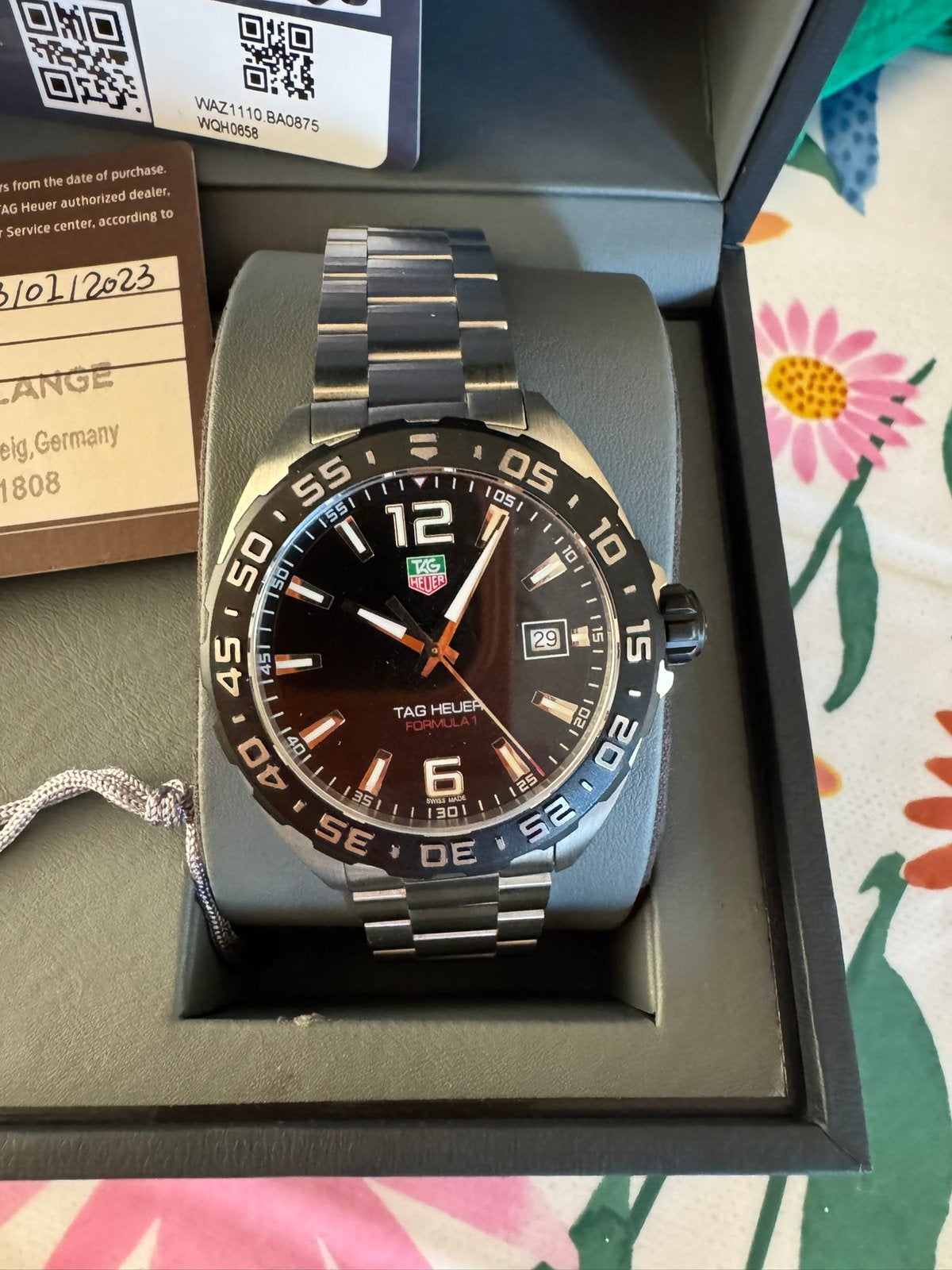 TAG Heuer Formula 1 WAZ1110 BA0875 Full Set Als Nieuw, Ophalen, Staal, Staal, Polshorloge