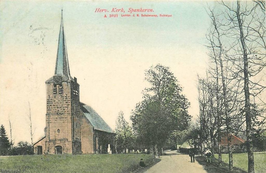 388-283-001 Spankeren Kerk, Verzamelen, Verzenden, Voor 1920, Gelderland