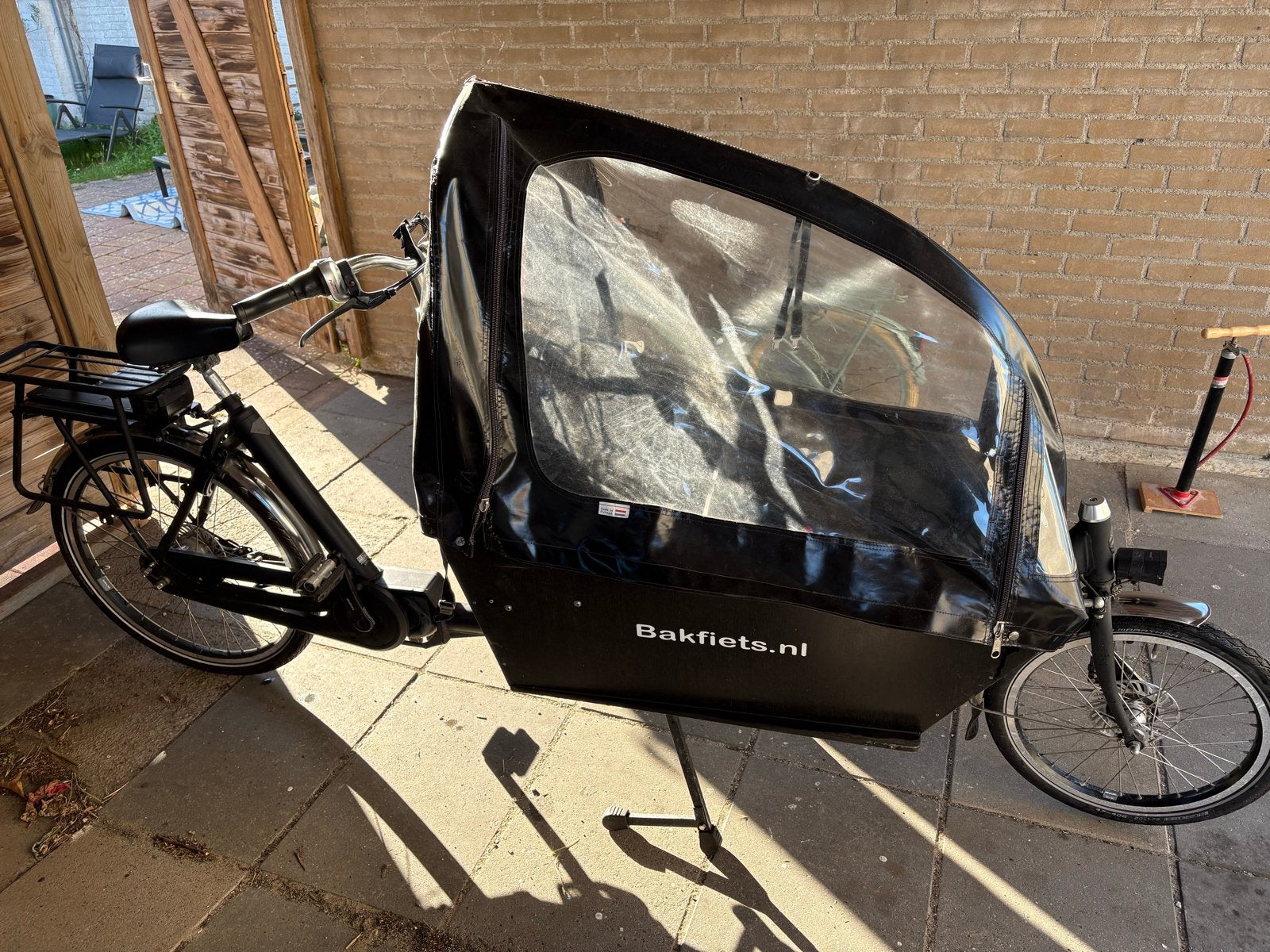 Elektrische Bakfiets 3 kinderen batterij defect, Fietsen en Brommers, Ophalen, Gebruikt, Huif, 2 kinderen