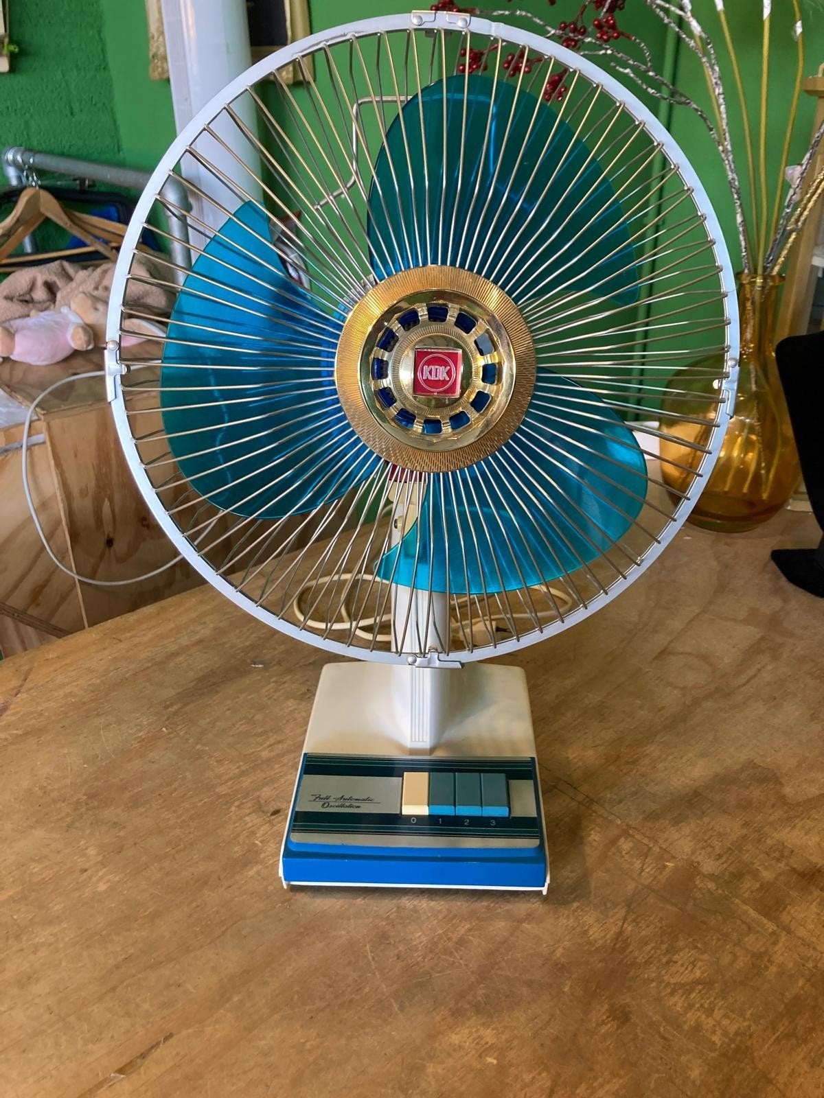 Vintage KDK Tafelventilator - Full Automatic Oscillati WD-18, Ophalen of Verzenden, Gebruikt, Tafelventilator
