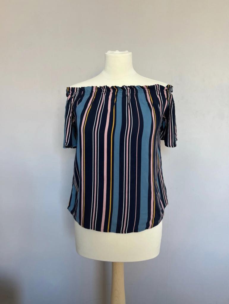 Off-shoulder gestreepte top van CKH Clockhouse | Maat M (38), Maat 38/40 (M), Overige kleuren, Ophalen of Verzenden, Zo goed als nieuw