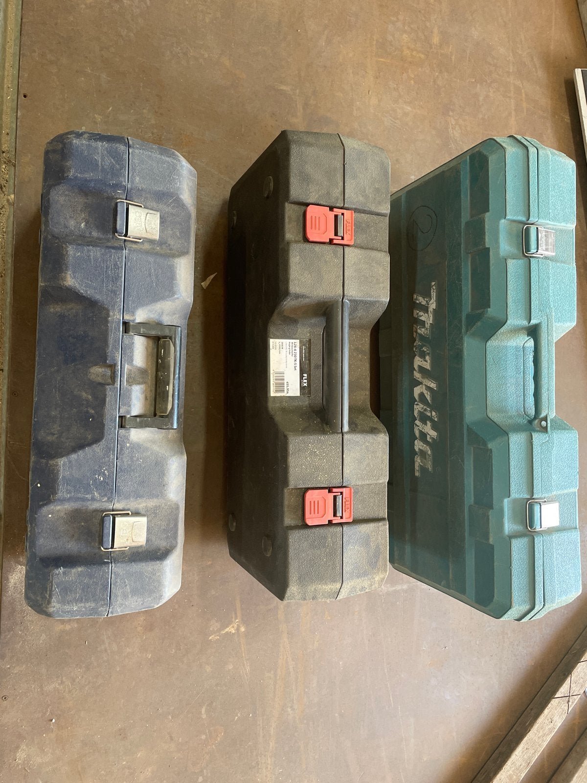 Koffers Flex /makita / etc. Set Haakse Slijpmachine 2600W, Ophalen, Gebruikt, Overige typen