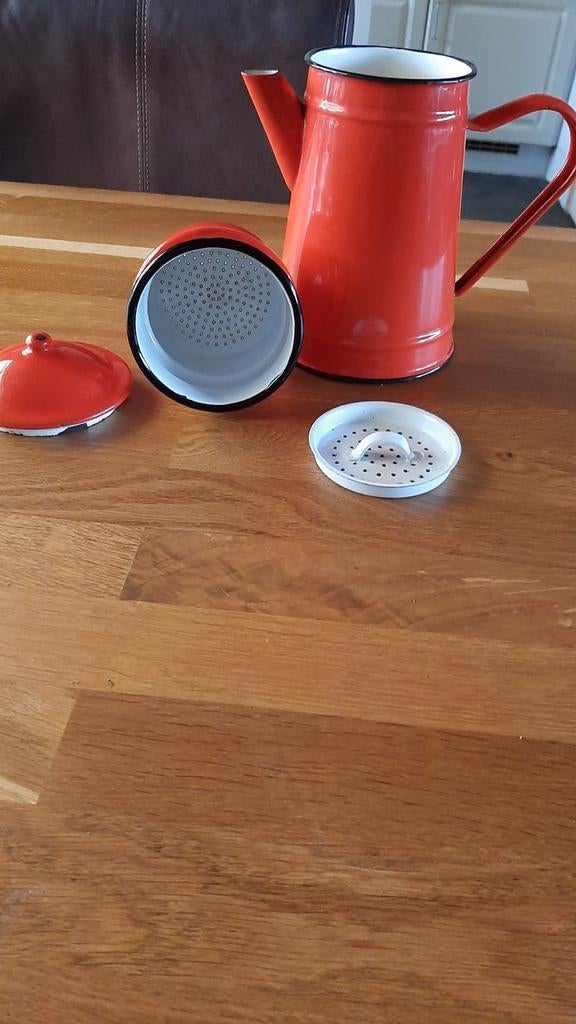 Vintage emaille koffie pot, Ophalen