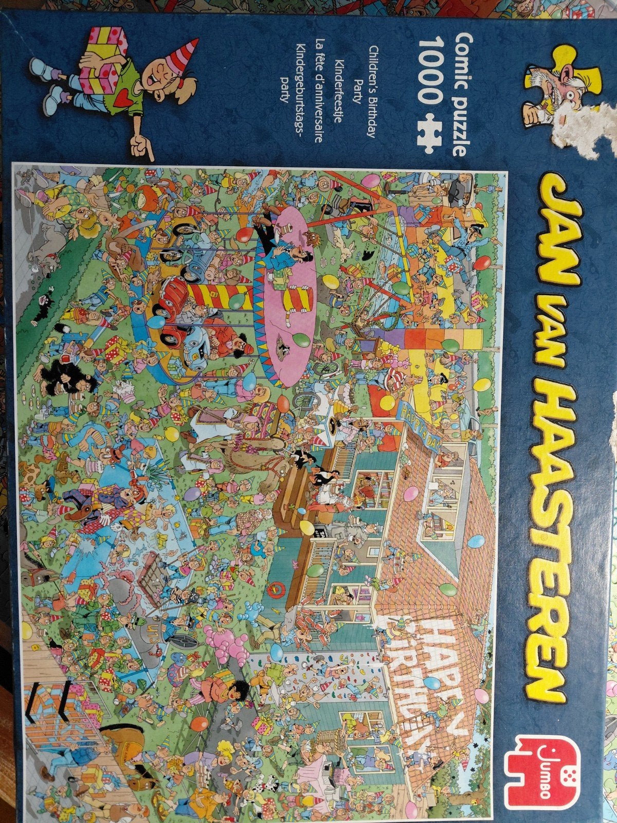 Jan van Haasteren Comic Puzzle - Children's Birthday Party, Ophalen, 500 t/m 1500 stukjes, Gebruikt, Legpuzzel