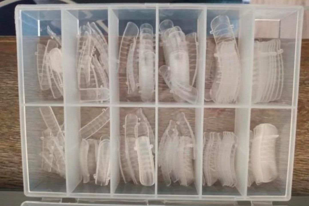 Dualforms polygel nagelforms acryl verlenging x24, Overige kleuren, Nieuw, Ophalen of Verzenden, Handen en Nagels