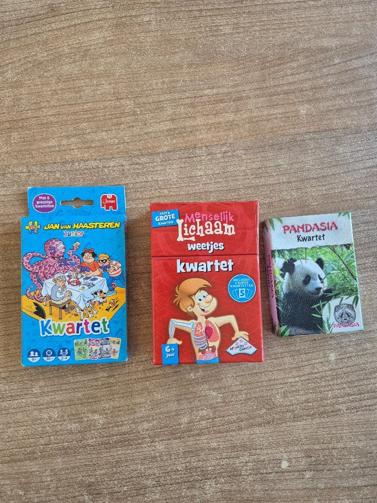 Kwartetten: Jan van Haasteren, Menselijk Lichaam, Pandasia, Ophalen of Verzenden, Gebruikt, Kwartet(ten)
