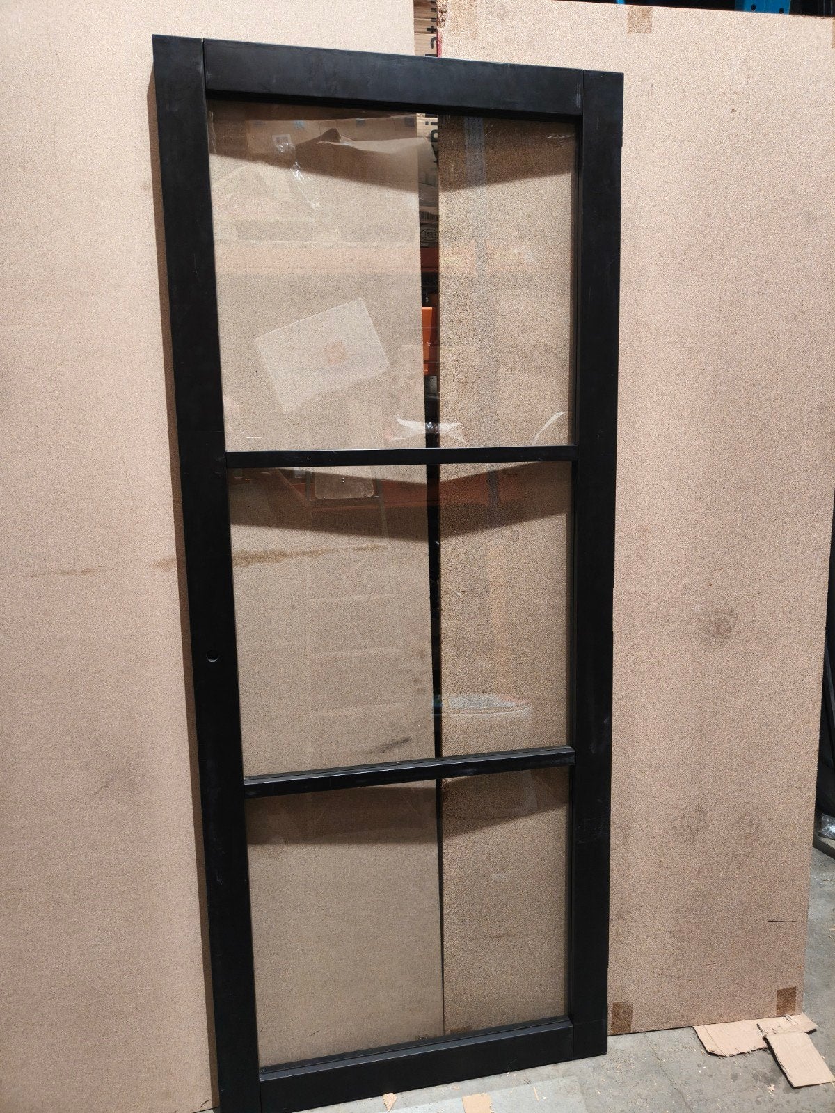nieuwe massieve binnendeur met 3 ramen 83x201,5 cm stomp, Ophalen, 80 tot 100 cm, ., Binnendeur