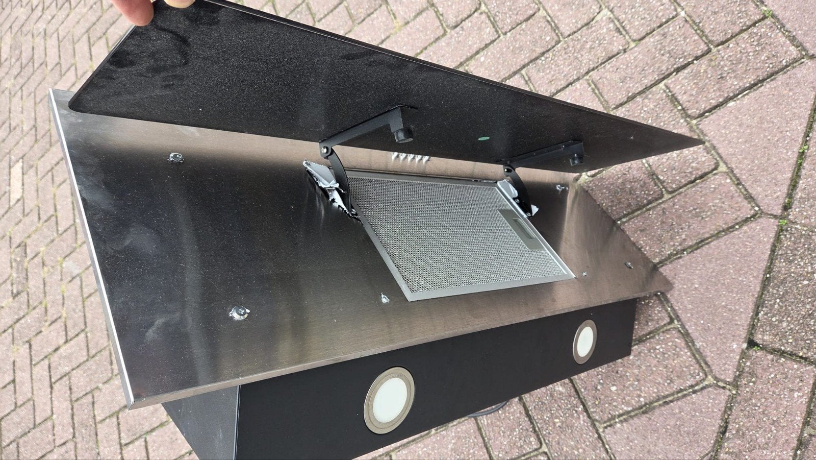 Klarstein afzuigkap - Zwart/RVS - Gebruikt, Ophalen, Gebruikt, Motor, Vrijstaand