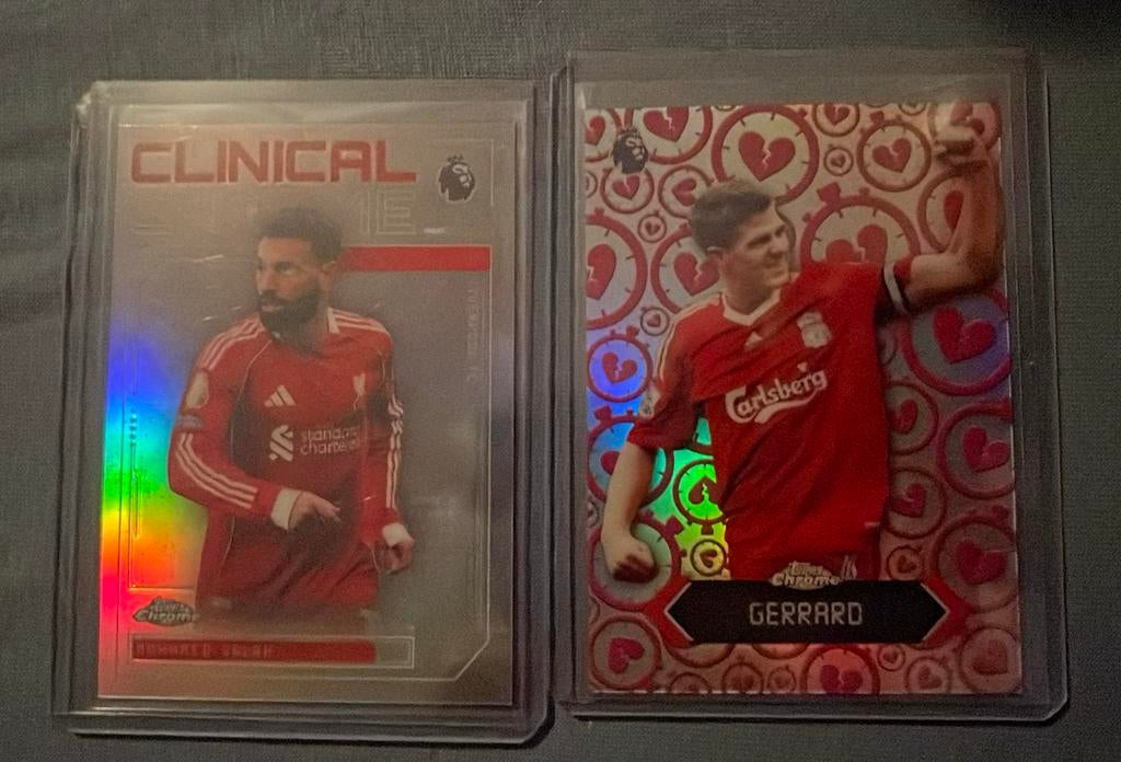 Topps Chrome Liverpool Salah & Gerrard, Ophalen of Verzenden, Zo goed als nieuw