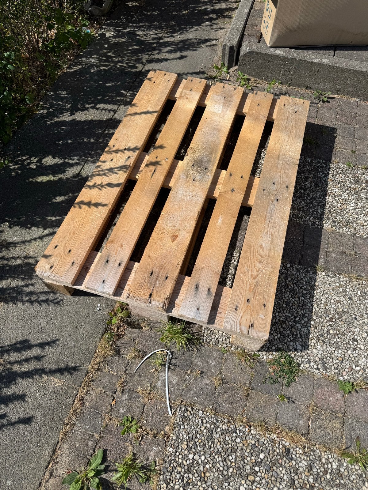 Stevige houten pallet - EUR-gecertificeerd, Ophalen, Gebruikt, 100 cm of meer, 60 cm of meer