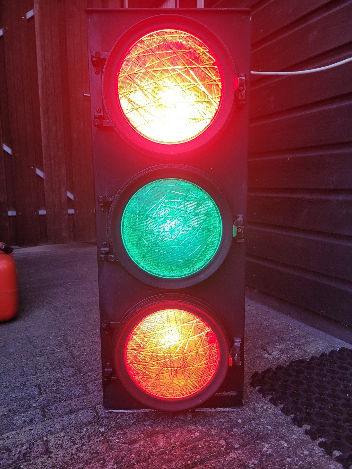 Stoplicht verkeerslicht bruglicht lamp tuin mancave licht, Ophalen of Verzenden