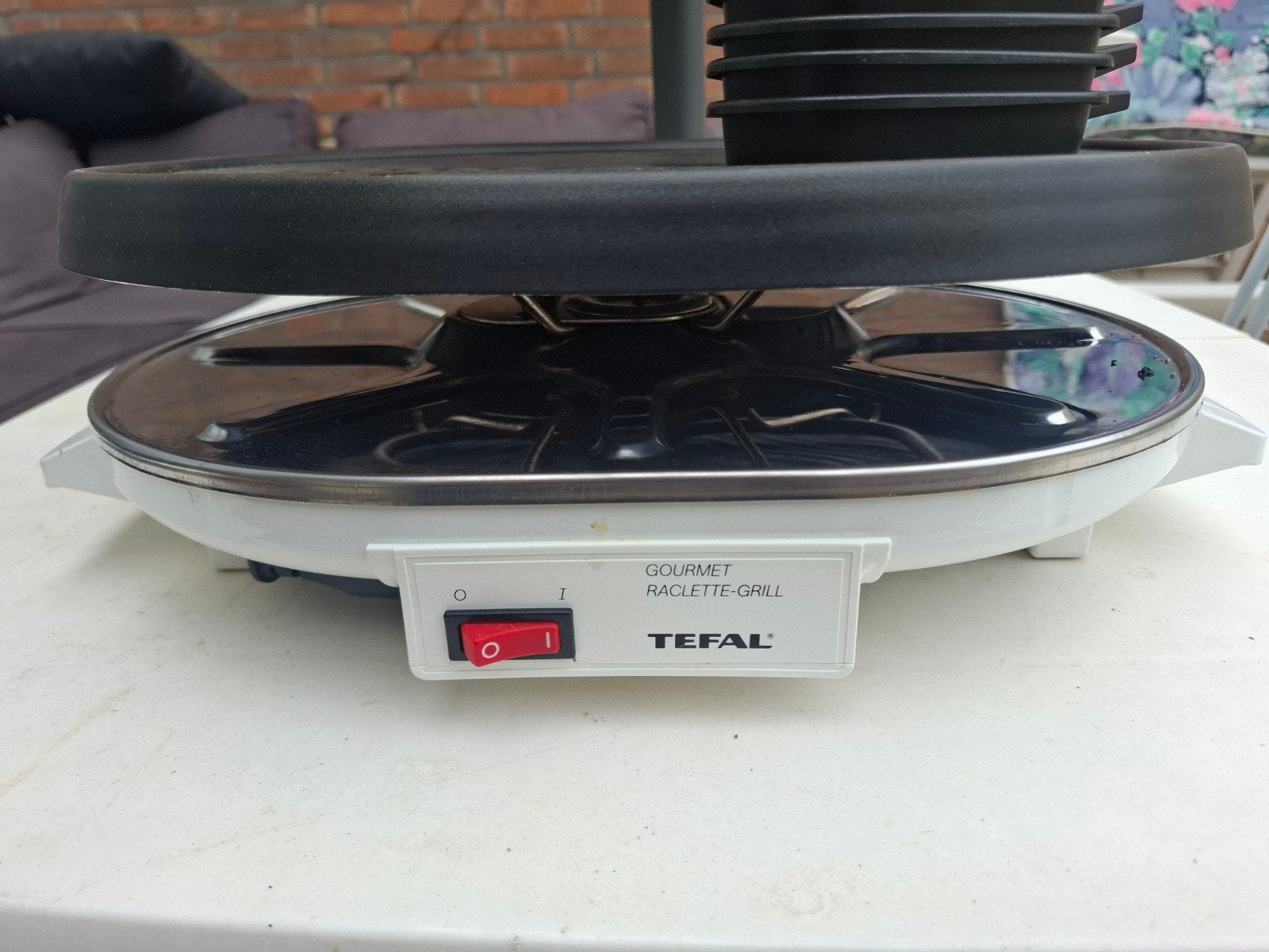 Tefal Gourmet Raclette-Grill met 6 pannetjes, Ophalen of Verzenden, Gebruikt, 4 t/m 7 personen
