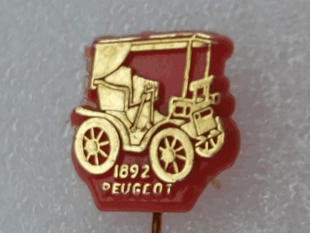SP2119 Speldje 1892 Peugeot rood, Ophalen of Verzenden, Gebruikt, Transport
