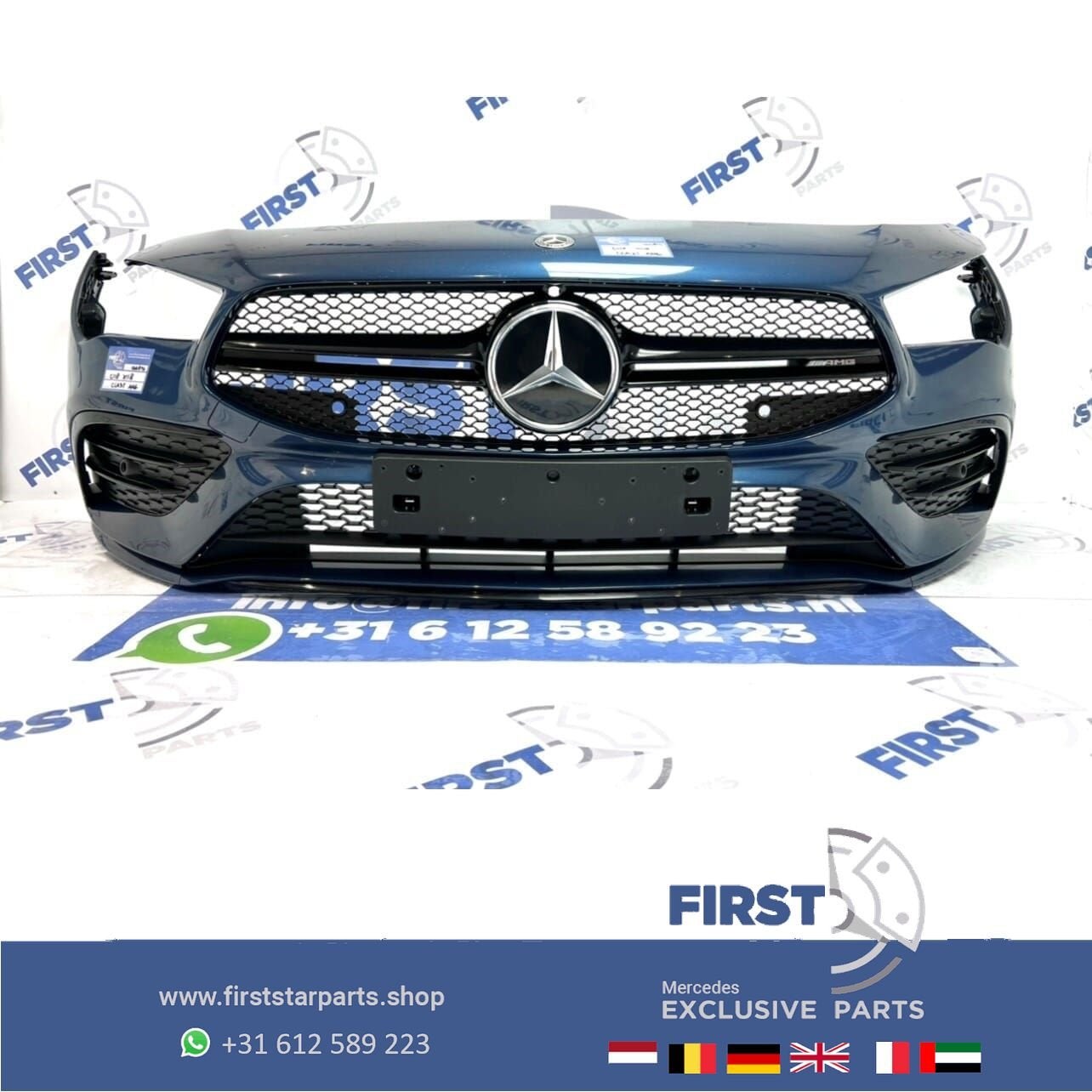 W118 C118 CLA 35 AMG VOORBUMPER COMPLEET Mercedes 2018-2022, Gebruikt, -, Voor, Ophalen of Verzenden