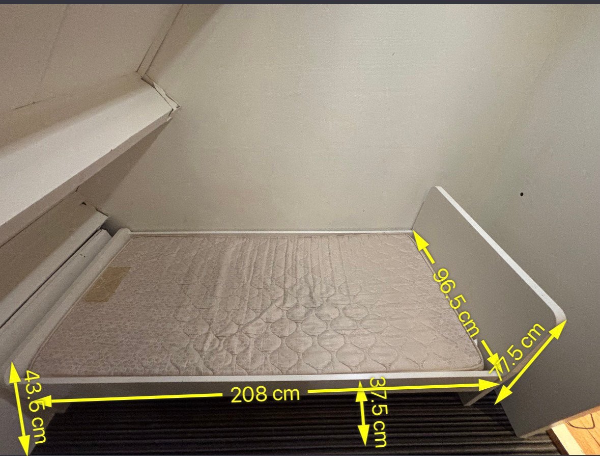 1 persoons bed, Ophalen, Gebruikt, 90 cm, Eenpersoons