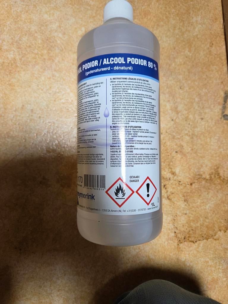 Alcohol 80%, Ophalen, Nieuw, Overige materialen, Minder dan 4 cm