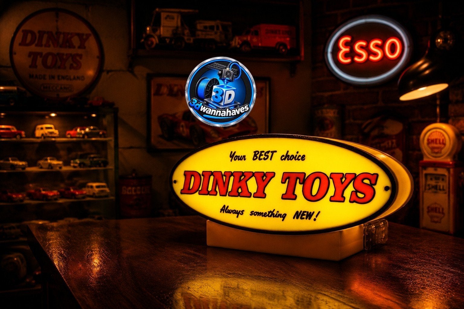 Dinky Toys LED Lichtbak - Nostalgische Decoratie, Ophalen of Verzenden, Zo goed als nieuw