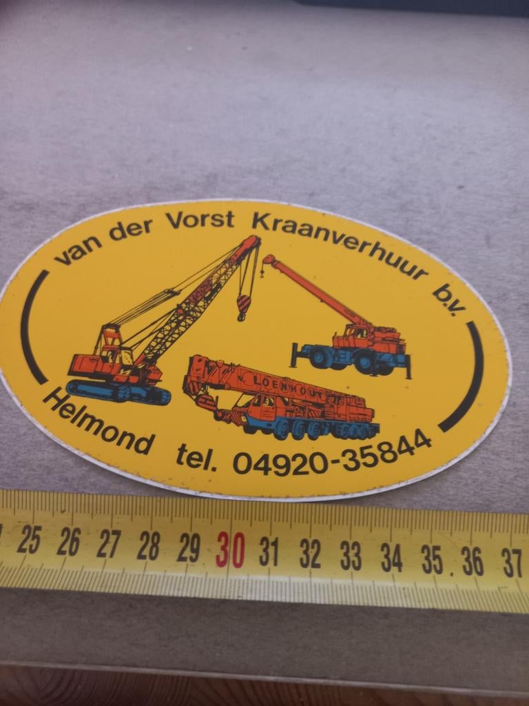 Van der vorst kraanverhuur bv helmond, Verzamelen, Stickers, Ophalen of Verzenden