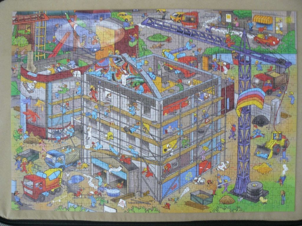 Goliath That’s life puzzel Bouwplaats., Ophalen of Verzenden, 500 t/m 1500 stukjes, Zo goed als nieuw, Legpuzzel