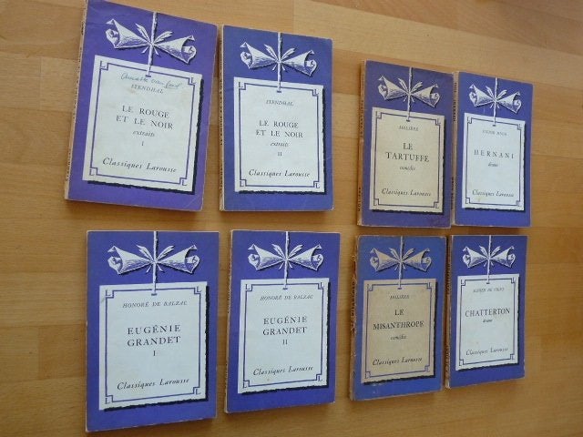 Classiques Larousse 8 delen Rond 1935, Ophalen of Verzenden, Gelezen