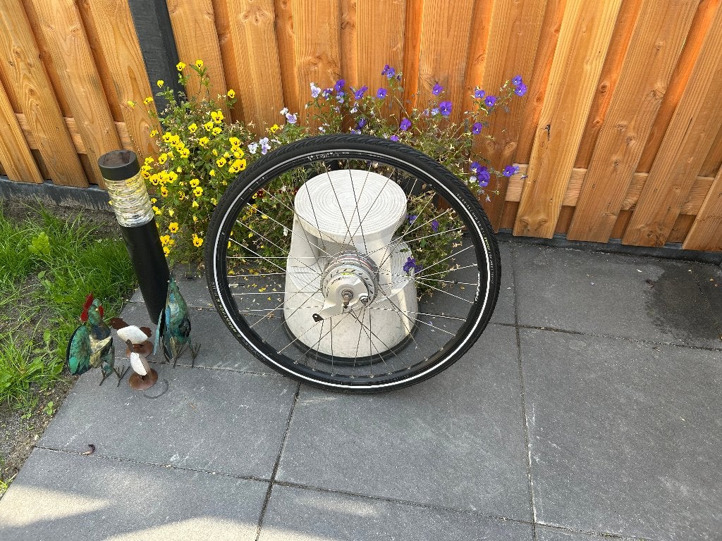 :28 Inch Achterwiel NuVinci N360 Naaf Shimano Rollerbrake, Fietsen en Brommers, Wiel, Gebruikt, Aluminium, NuVinci N360