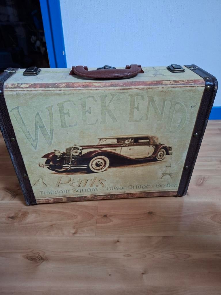 Koffer Parijs, Sieraden, Tassen en Uiterlijk, Koffers, Overige materialen, Minder dan 50 cm, Ophalen of Verzenden, Zo goed als nieuw