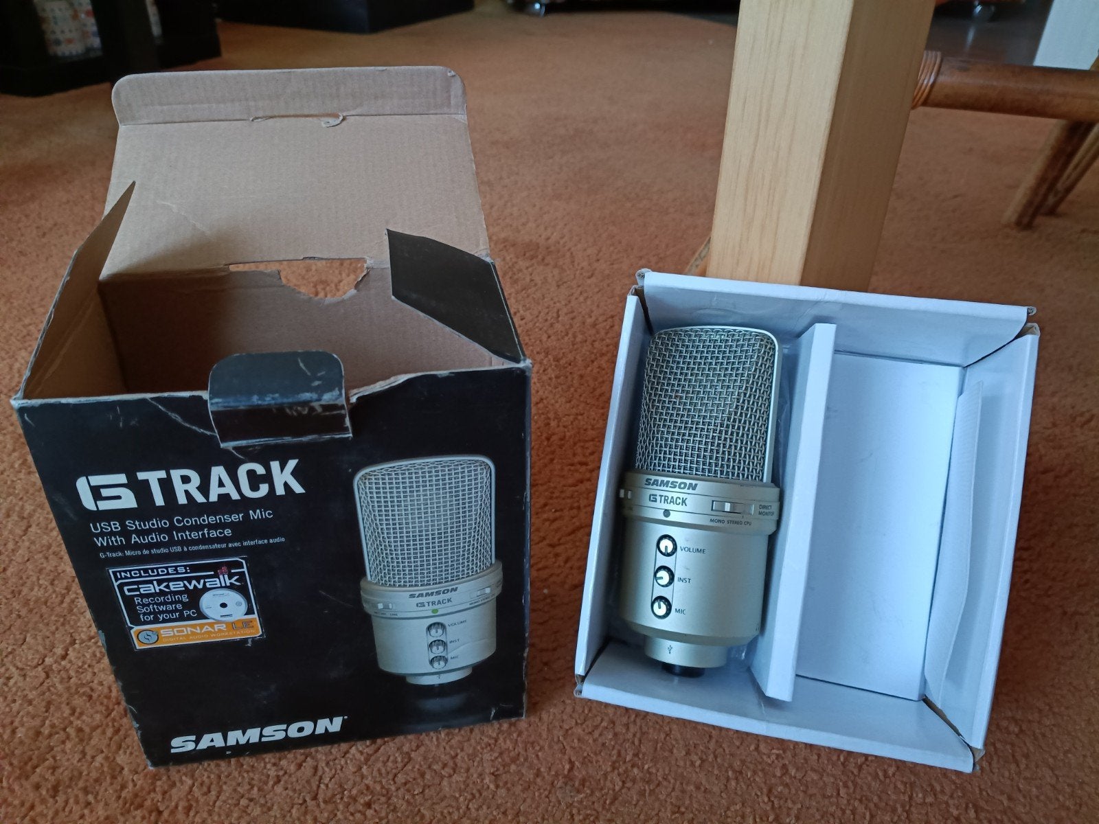 Samson G-Track USB Studio Condensator Microfoon, Ophalen of Verzenden, Zo goed als nieuw, Studiomicrofoon