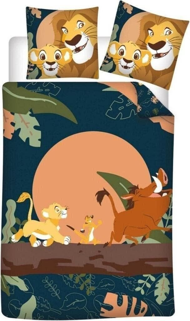 Lion King Dekbedovertrek 140 x 200 cm - Jungle, Nieuw, Ophalen of Verzenden, Dubbelzijdig, Jongetje