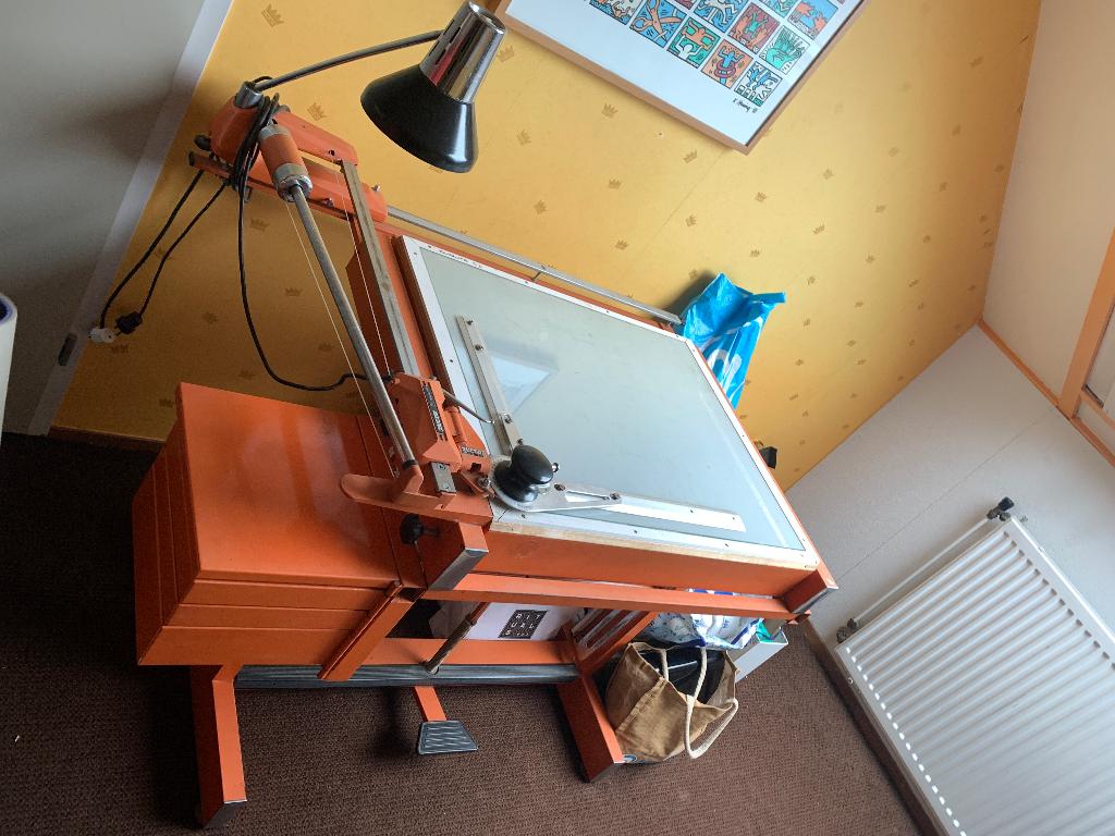 tekentafel Zucor jaren '70 vintage, Doe-het-zelf en Verbouw, Tekentafels, Gebruikt, Minder dan 130 cm, Ophalen