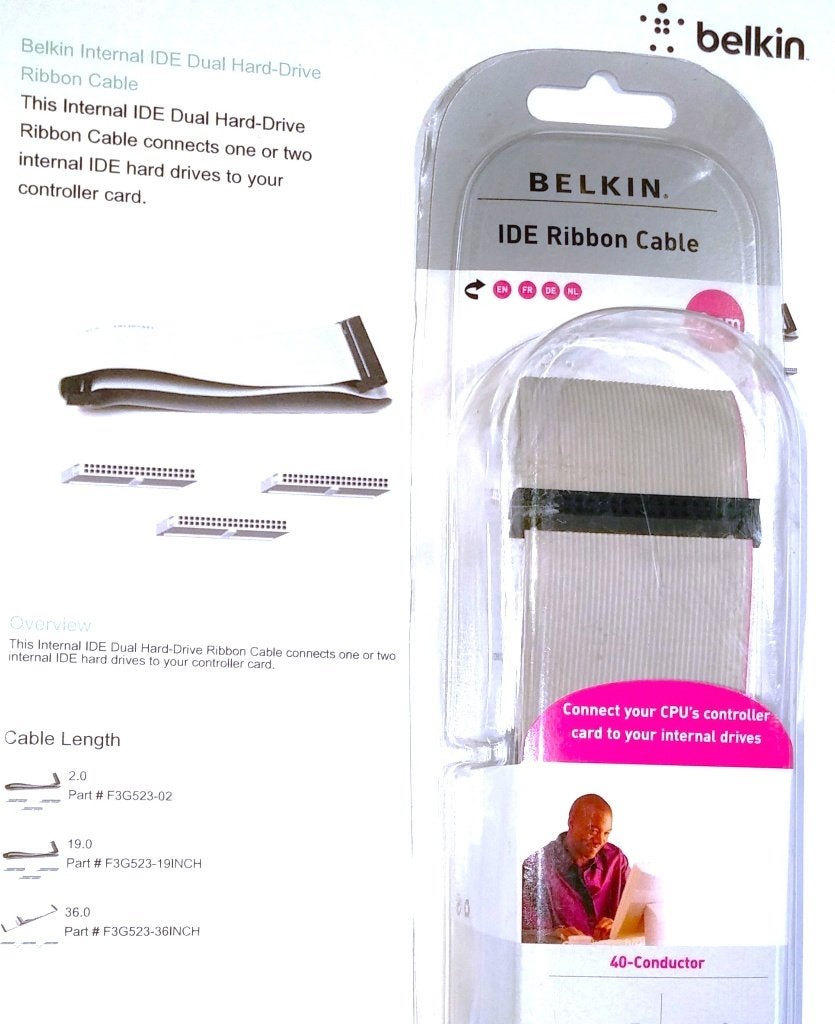 Belkin IDE kabel 40pin 40-wire Controller card CD-rom HDD, Computers en Software, Pc- en Netwerkkabels, Ophalen of Verzenden, Nieuw