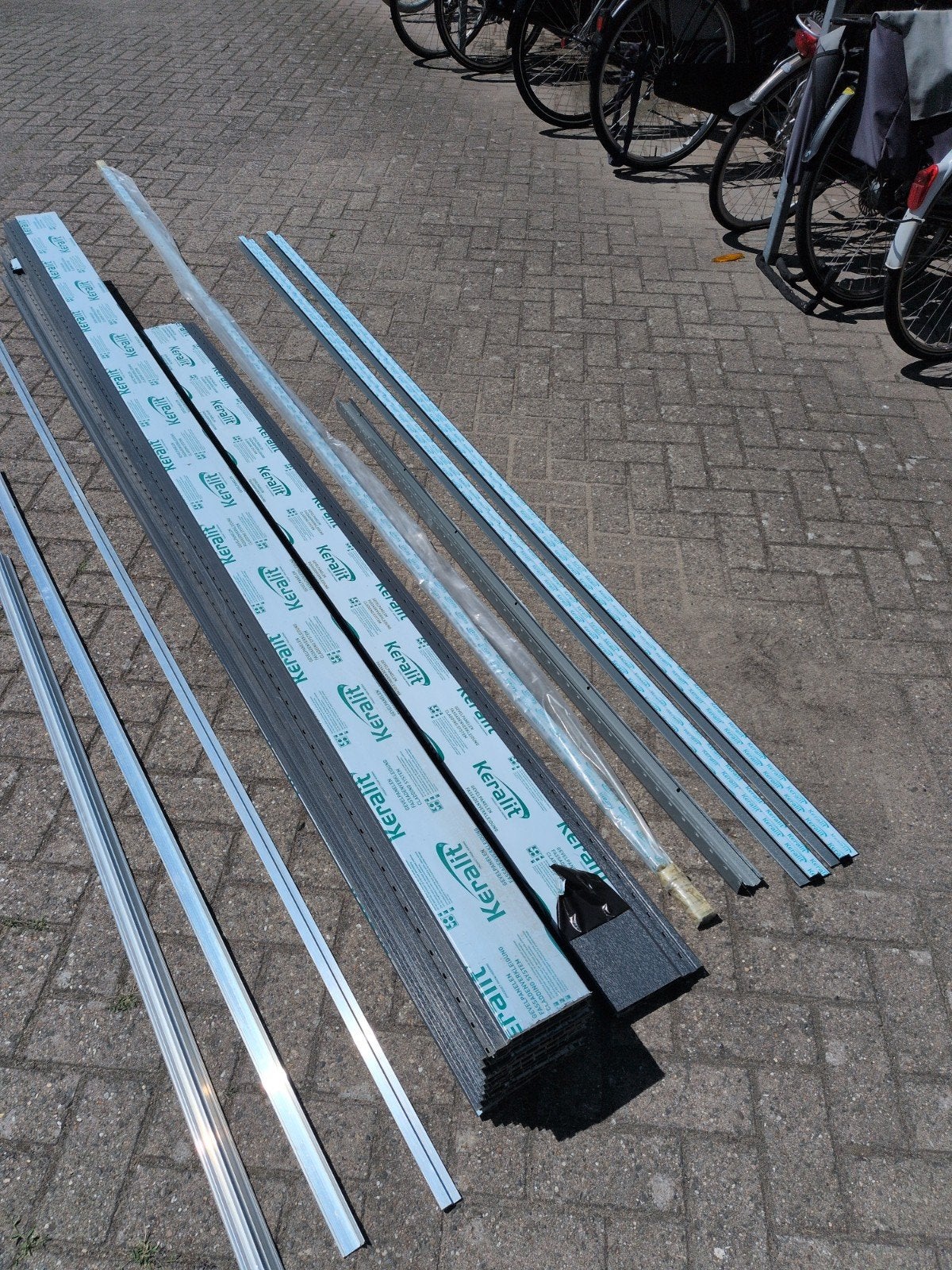 Keralit 143mm sponningdelen Ral 7016+basis/ profielen, Ophalen, Nieuw