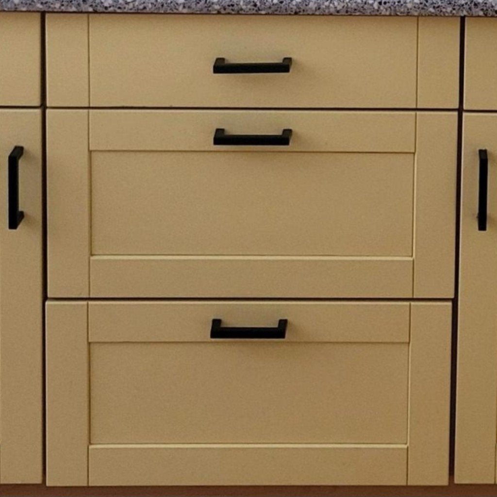 7 mat zwarte keukengrepen 96 mm, Huis en Inrichting, Keuken | Keukenelementen, Ophalen, Zwart, 50 tot 100 cm, Zo goed als nieuw
