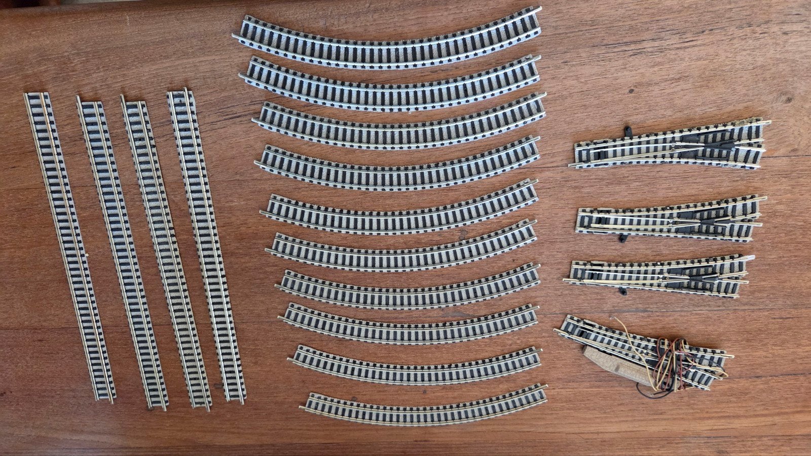 Fleischmann picolo N rails met bedding - Wissels en bochten, Ophalen of Verzenden, Gebruikt, Rails, Fleischmann