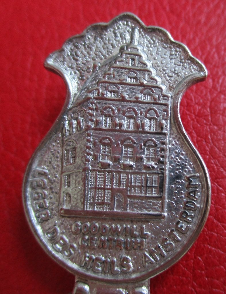 theelepeltje leger des heils amsterdam Goodwill Centrum, Ophalen of Verzenden, Zo goed als nieuw, Metaal, Bestek