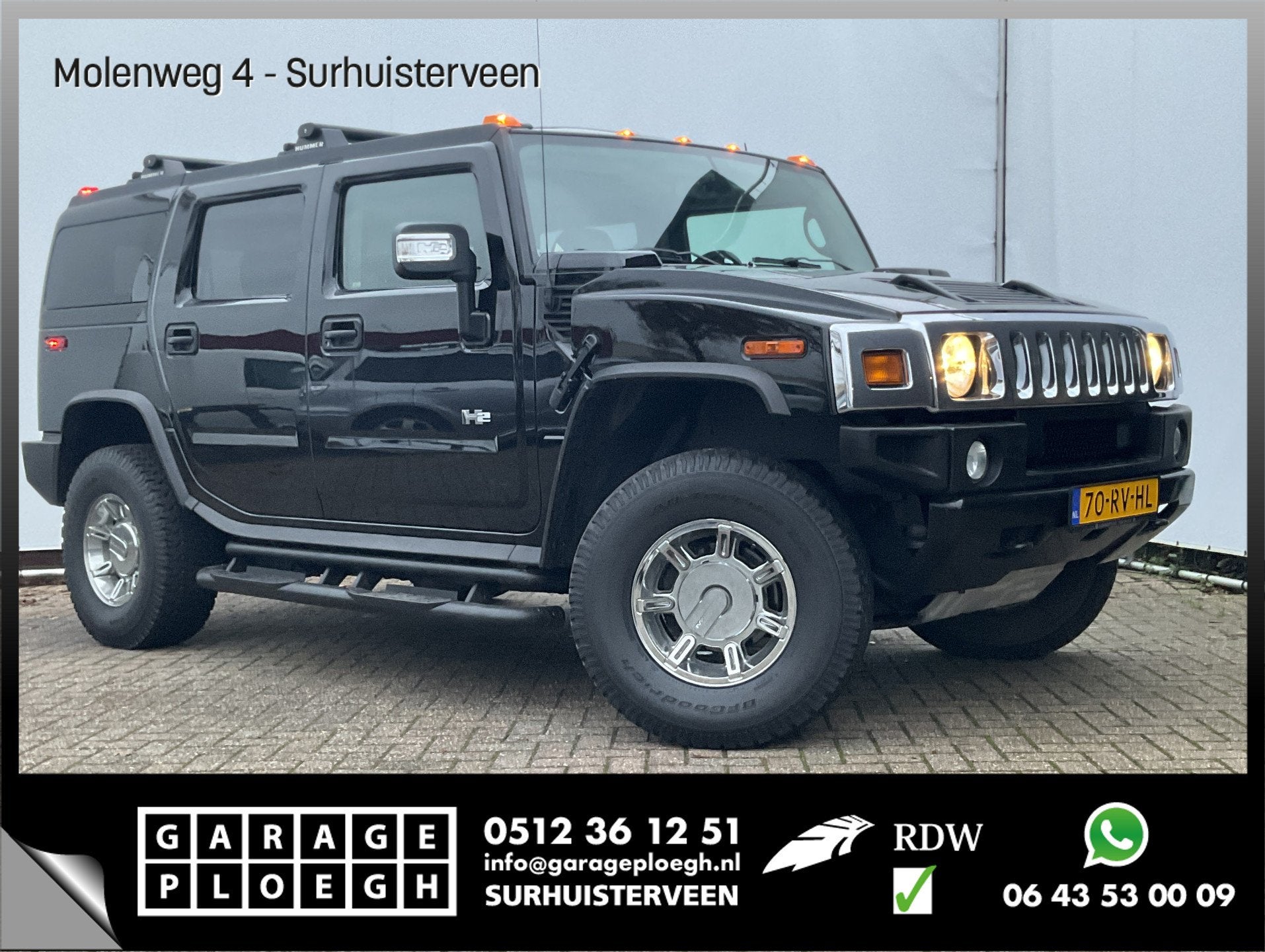 Hummer H2 6.0 V8 Perfect mooi origineel Topstaat Youngtimer!, Automaat, Gebruikt, 8 cilinders, Stoelverwarming