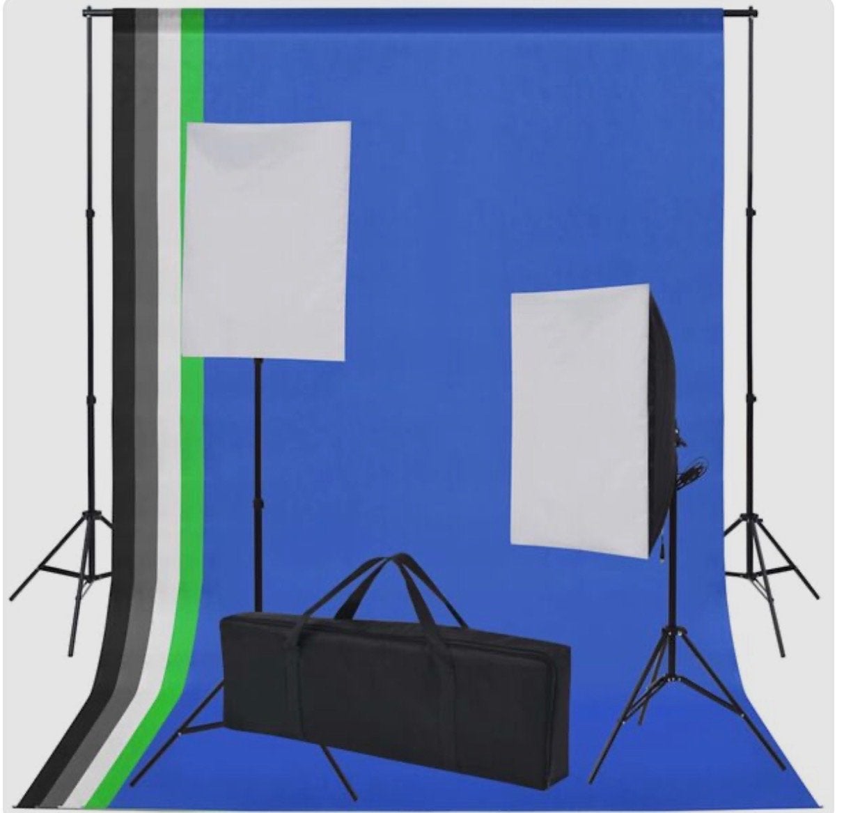 Complete Fotostudio Set met Achtergrond en Softboxen, Audio, Tv en Foto, Fotografie | Fotostudio en Toebehoren, Complete fotostudio