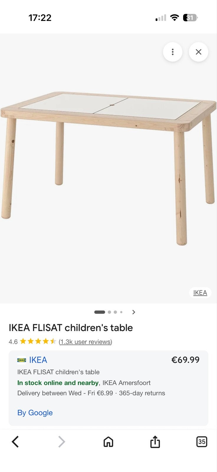 IKEA FLISAT kindertafel met opbergbakken, Ophalen, Gebruikt, Tafel(s)