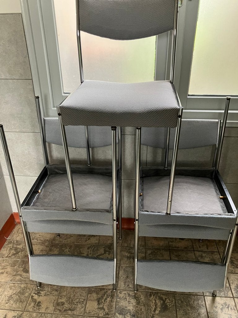 Eetkamer stoelen, Huis en Inrichting, Ophalen, Stof, Grijs, Vijf, Zes of meer stoelen