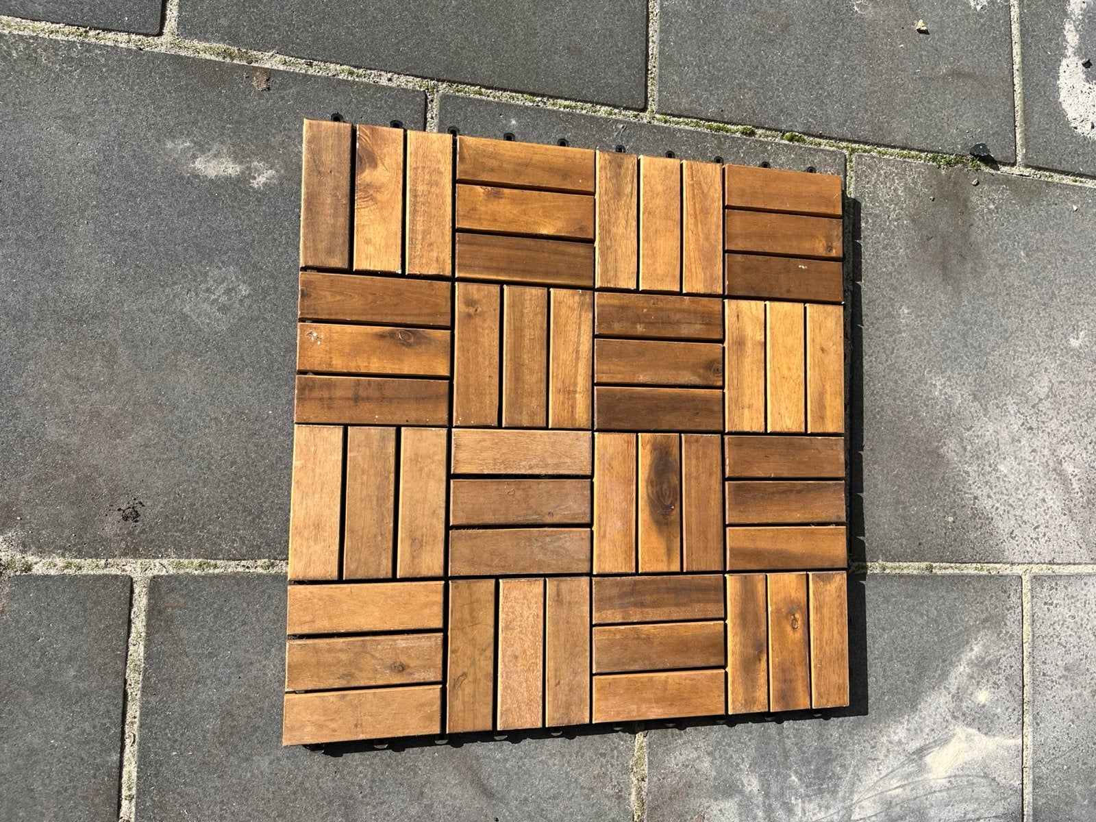 20 m2 houten vlondertegels (30x30), Tuin en Terras, Terrasdelen en Vlonders, Ophalen, Nieuw, Hout