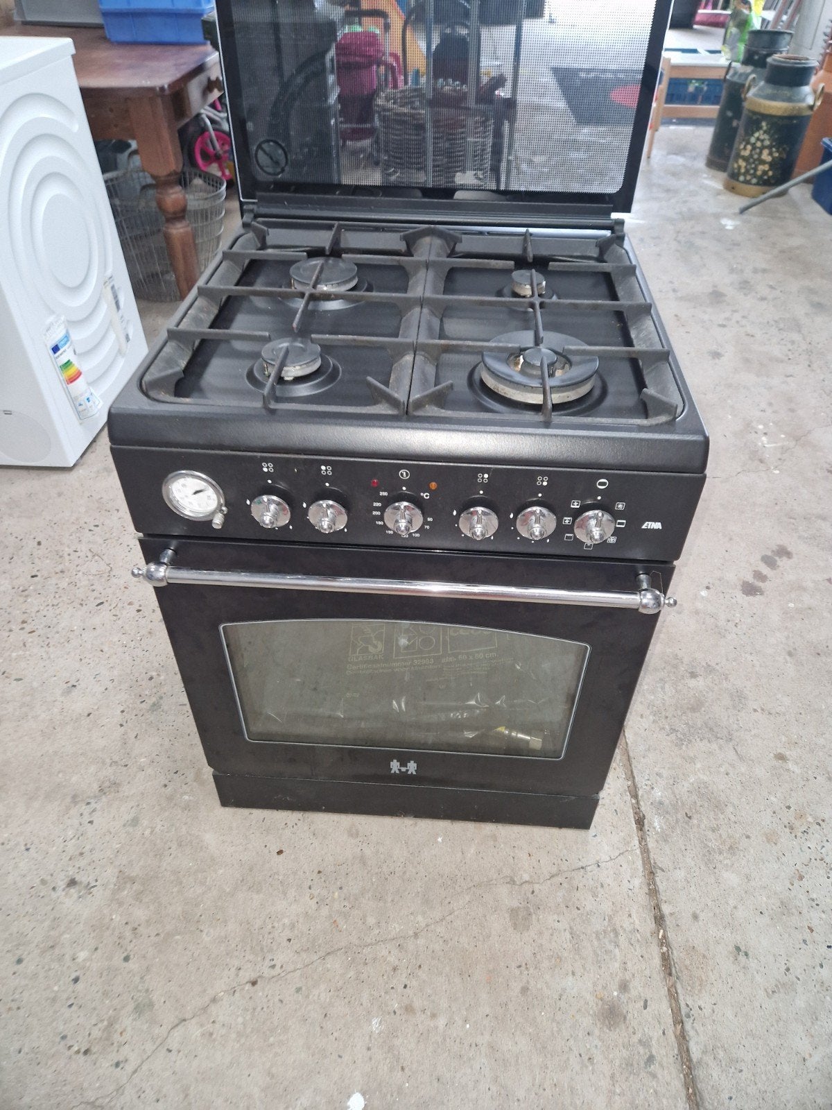 etna gasfornuis met oven, Witgoed en Apparatuur, Ophalen, Gebruikt, 4 kookzones, Gas
