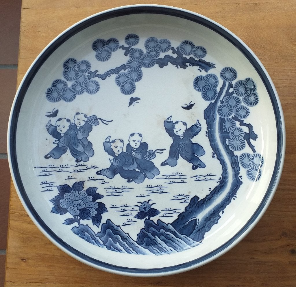 japans bord , blauw - wit, Antiek en Kunst, Ophalen of Verzenden