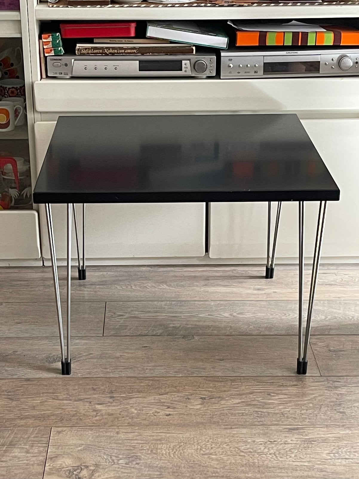 Philippe Starck bijzettafel pinage salontafel, Ophalen, Minder dan 45 cm, Gebruikt, Metaal of Aluminium