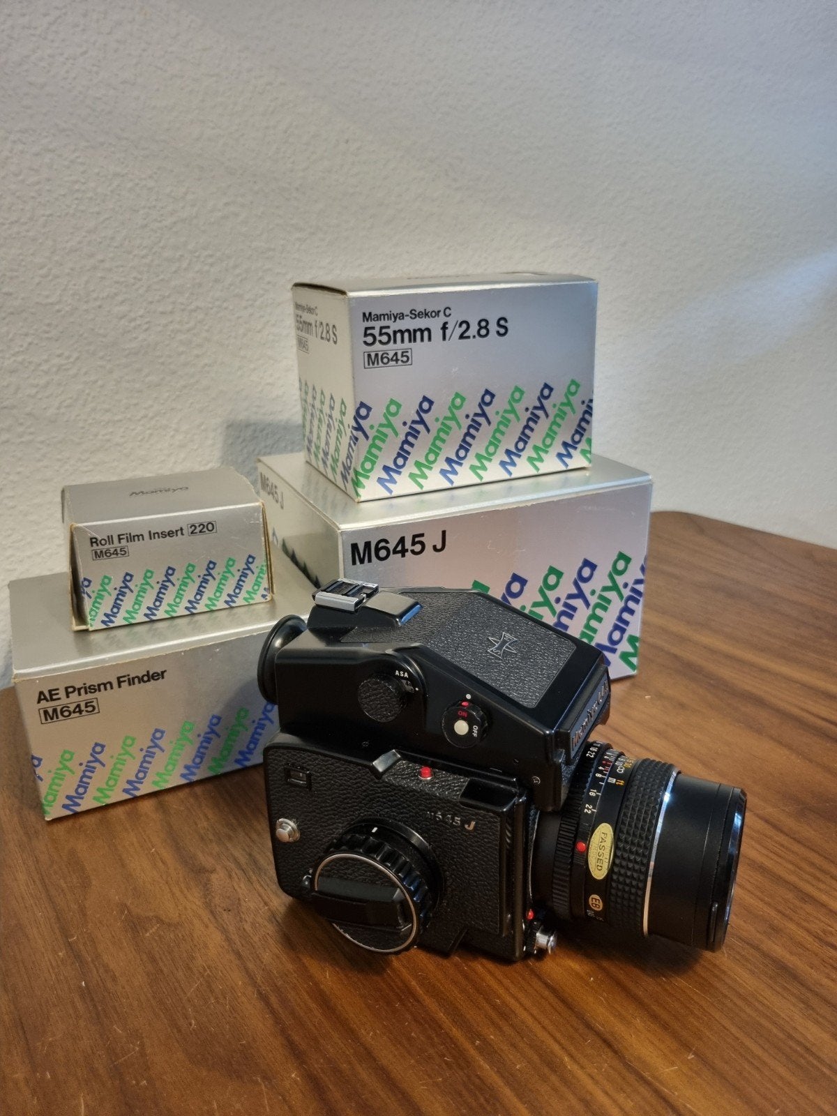 Mamiya 645 + Mamiya-Sekor C 55mm f/2.8 S, Ophalen of Verzenden, Spiegelreflex, Overige Merken