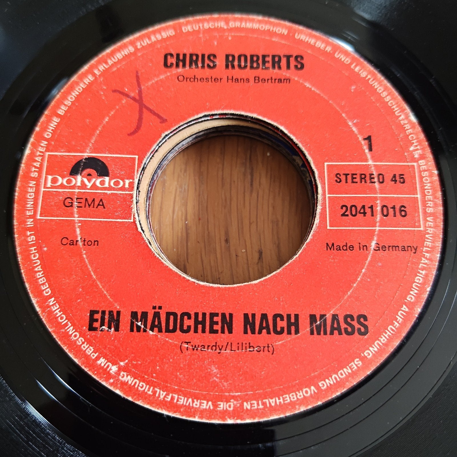 Chris Roberts - Ein Mädchen Nach Maß (Polydor Single), Gebruikt, 7 inch, EP, Schlager