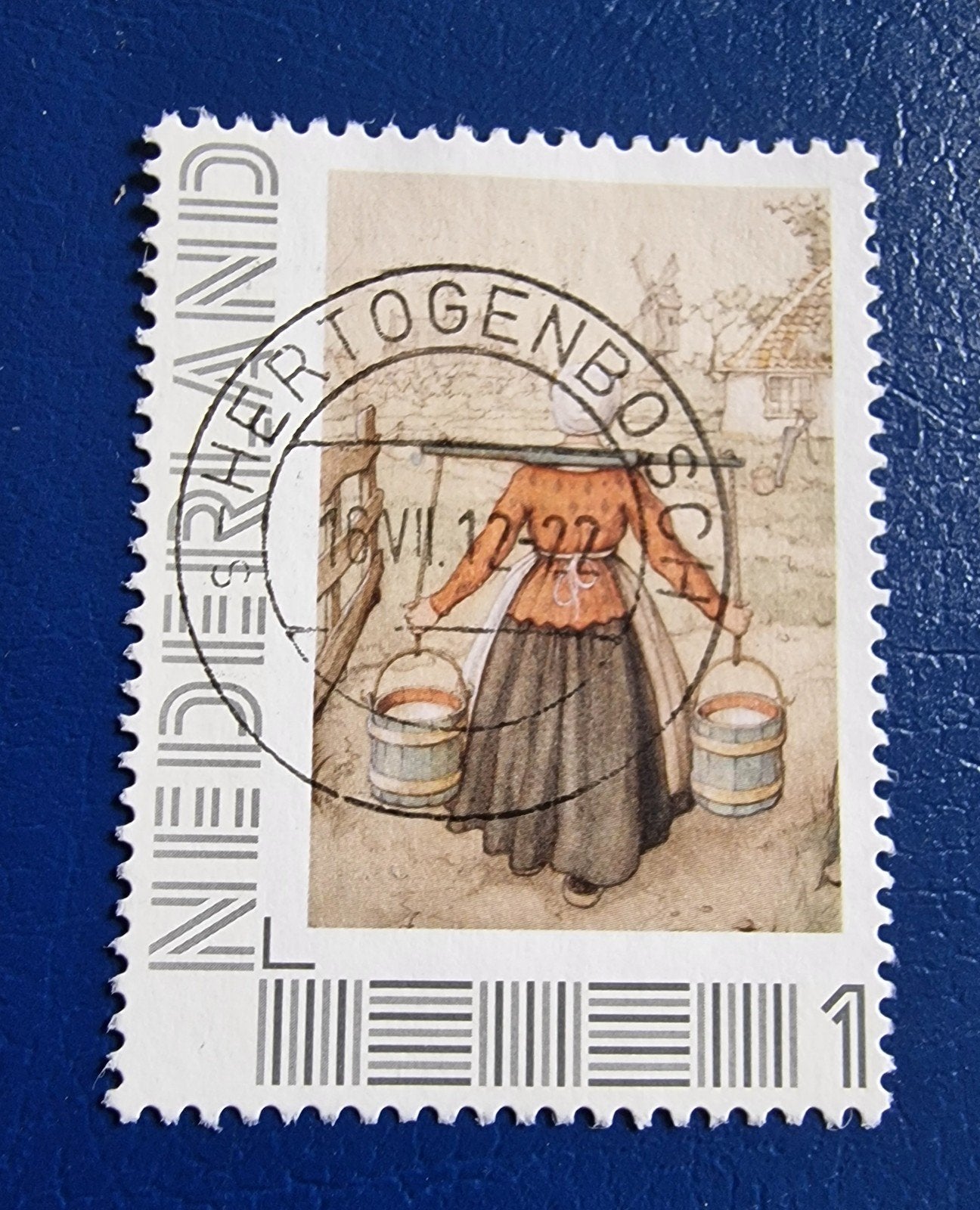 kv1407 persoonlijke  postzegel 's-Hertogenbosch melkmeisje, Ophalen of Verzenden, T/m 1940, Gestempeld