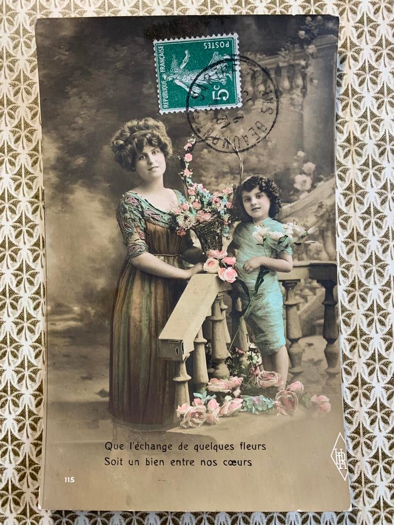 Moeder en dochter (KK), Ophalen of Verzenden, Voor 1920, Gelopen, Kinderen