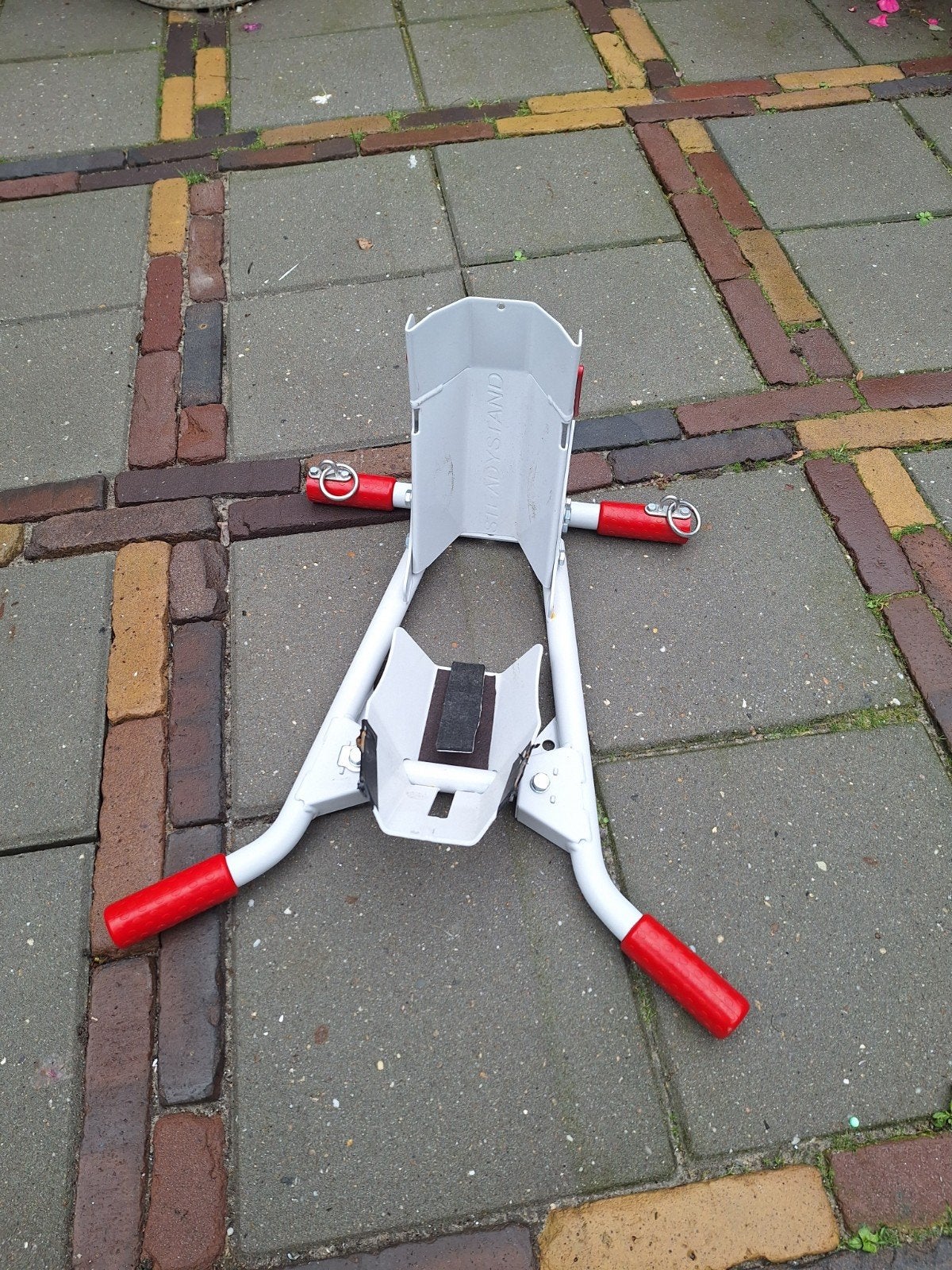 Motorfiets voorwielklem / motorstandaard, Ophalen of Verzenden, Gebruikt
