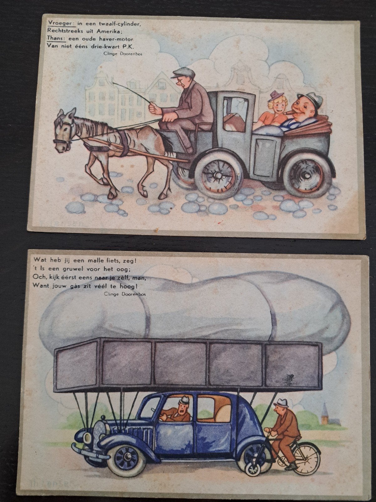 spot ansichtkaarten briefkaarten - Clinge Doorenbos ca. 1945, Verzenden, Zuid-Holland